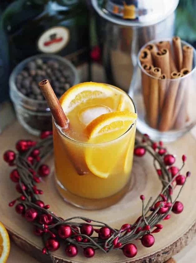 Spiced Orange Brandy Spritzers