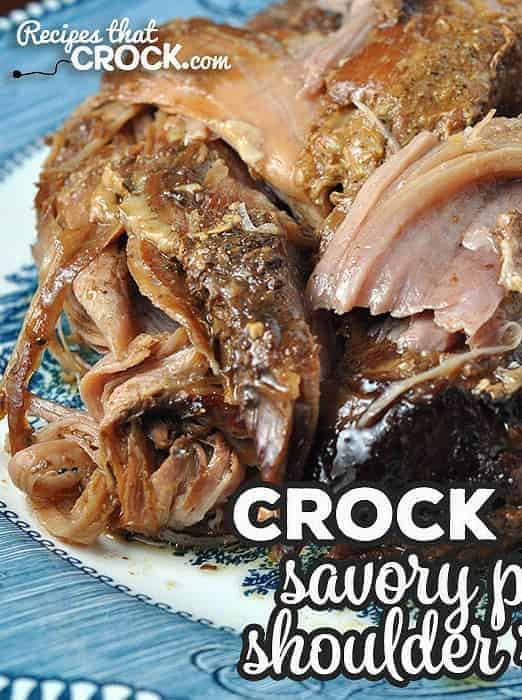 Savory Crock Pot Pork Shoulder