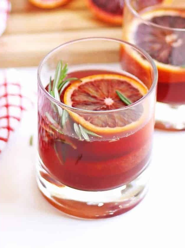 Blood Orange Cocktail With Gin and Rosemary