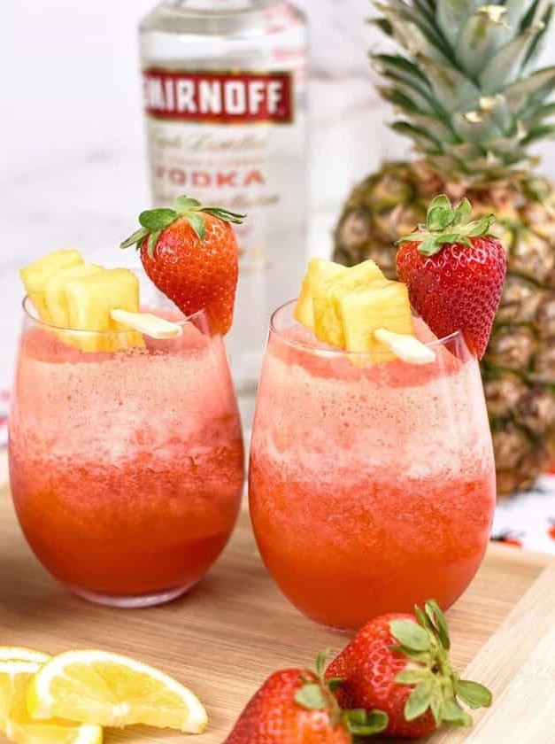 Boozy Strawberry Pineapple Lemonade