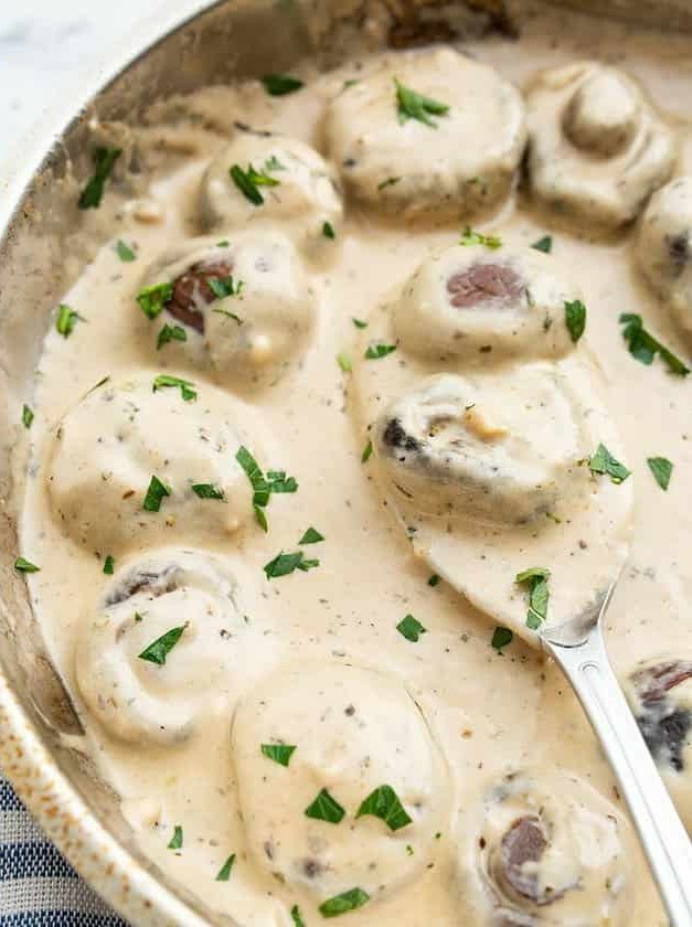 Creamy Garlic Mushrooms