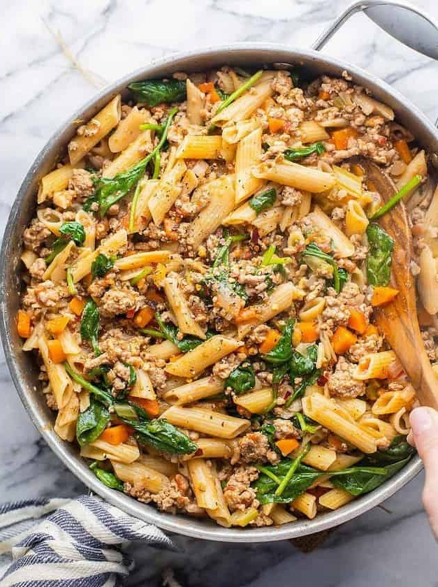 One Pot Ground Turkey Pasta