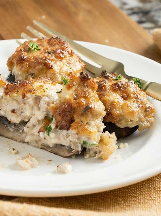 Sausage and Cream Cheese Stuffed Mushrooms