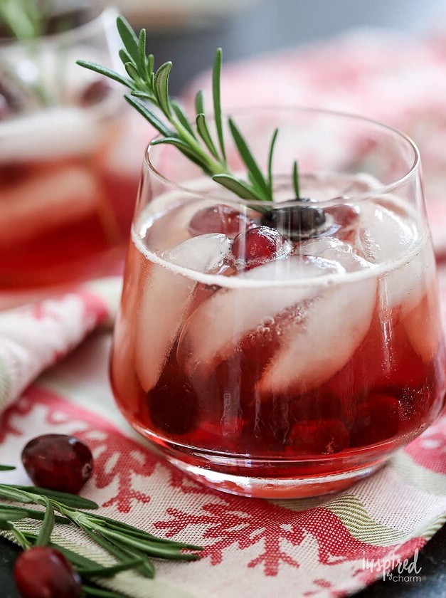 Maple Cranberry Bourbon Cocktail