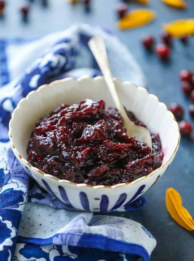 Bourbon Vanilla Cider Cranberry Sauce