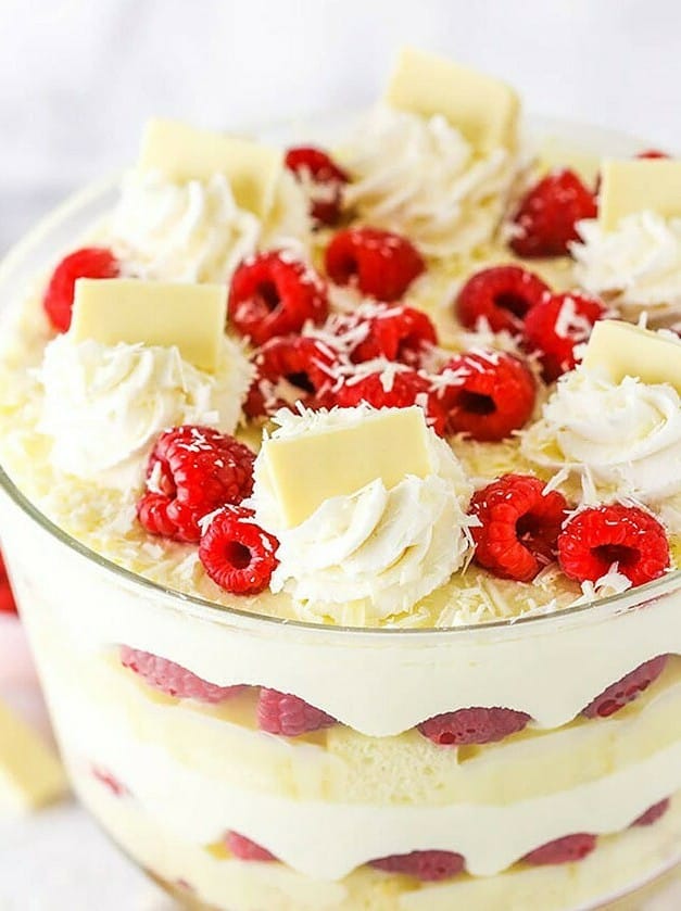 White Chocolate Raspberry Trifle