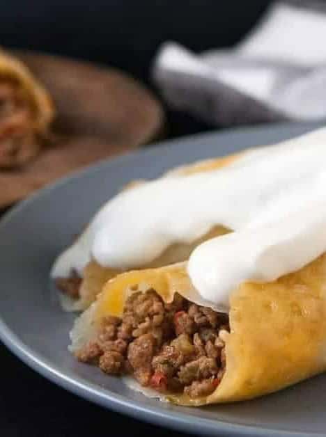 Keto Beef Taquitos with Cheese Taco Shells