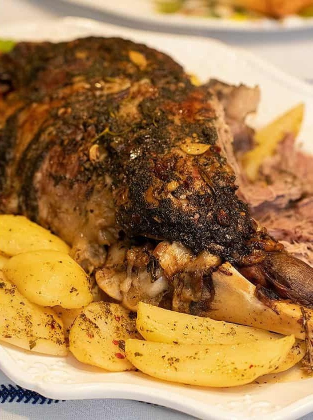 Greek Roast Leg of Lamb