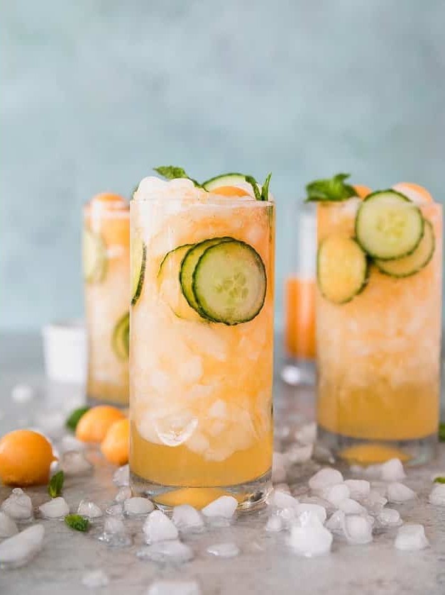 Cucumber Melon Gin Spritzers