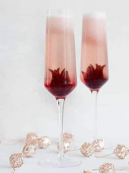 Ombre Hibiscus Prosecco Cocktail