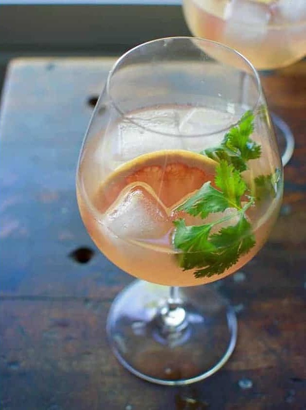 Pink Grapefruit and Cilantro Spanish Gin & Tonic