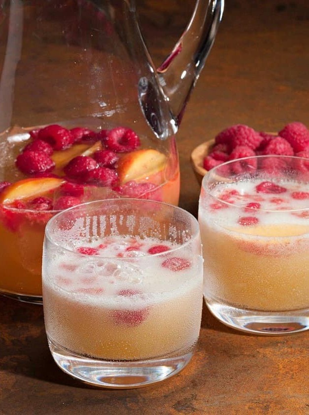 Raspberry Peach Prosecco Punch