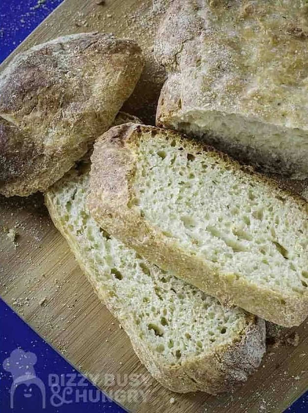 Easy Crock Pot Bread with Garlic and Parmesan