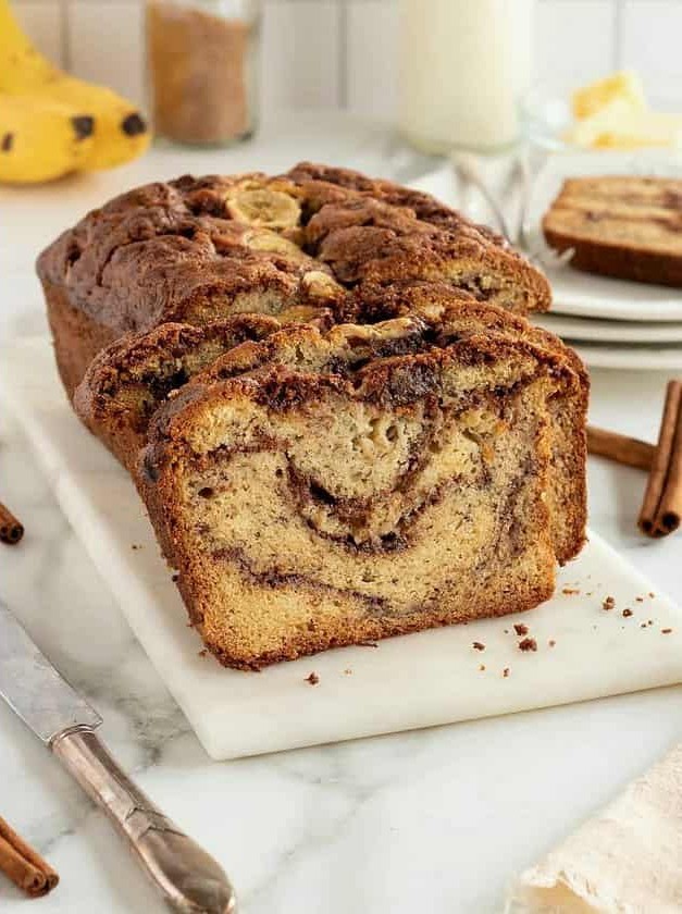 Cinnamon Swirled Banana Bread