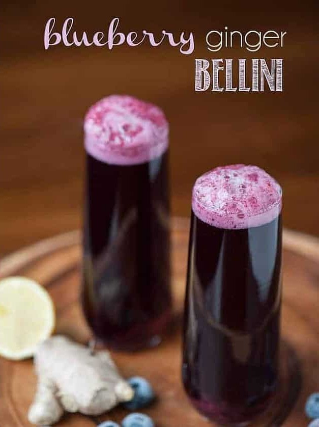 Blueberry Ginger Bellini