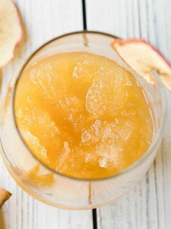 Apple Cider Slush Cocktail With Spiced Rum