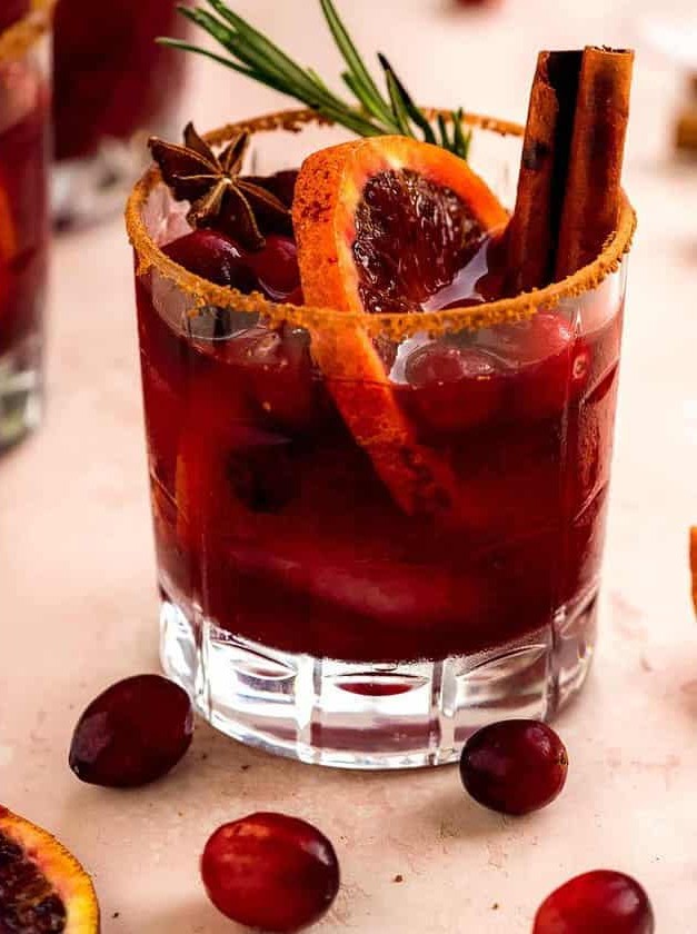 Blood Orange Cranberry Fall Spiced Sangria