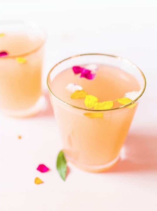 Rosé Champagne & Floral Sprinkles Cocktail