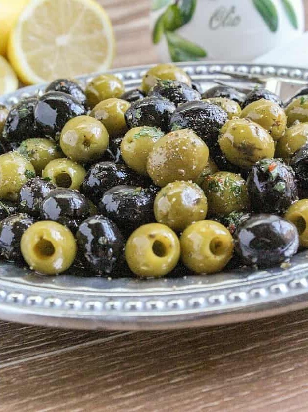 Garlic and Herb Marinated Olives