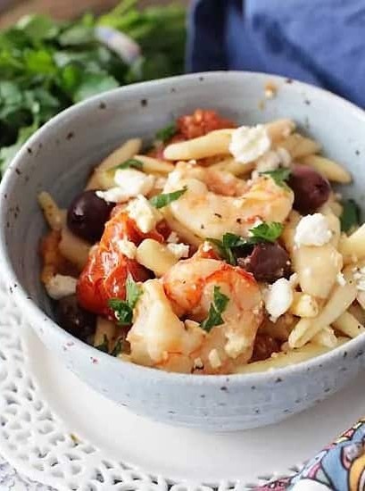 Mediterranean Shrimp and Pasta