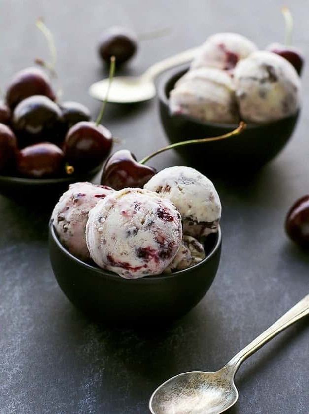 Chocolate Cherry Stracciatella Gelato