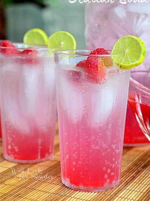 Raspberry Key Lime Italian Soda