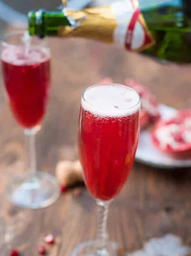 Pomegranate Champagne Cocktail