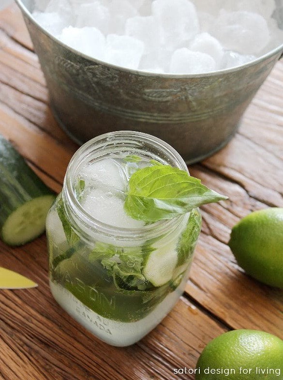 Refreshing Basil Cucumber Mojito