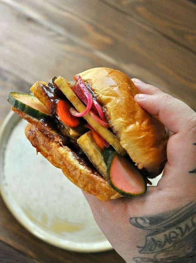 Vegan BBQ Tofu Sandwiches