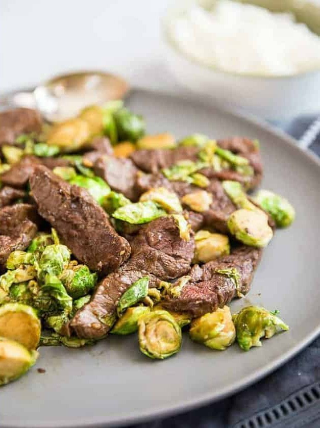 Beef and Brussels Sprouts Stir Fry