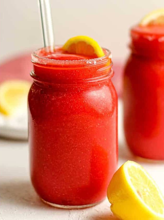 Strawberry Lemonade Vodka Slushies