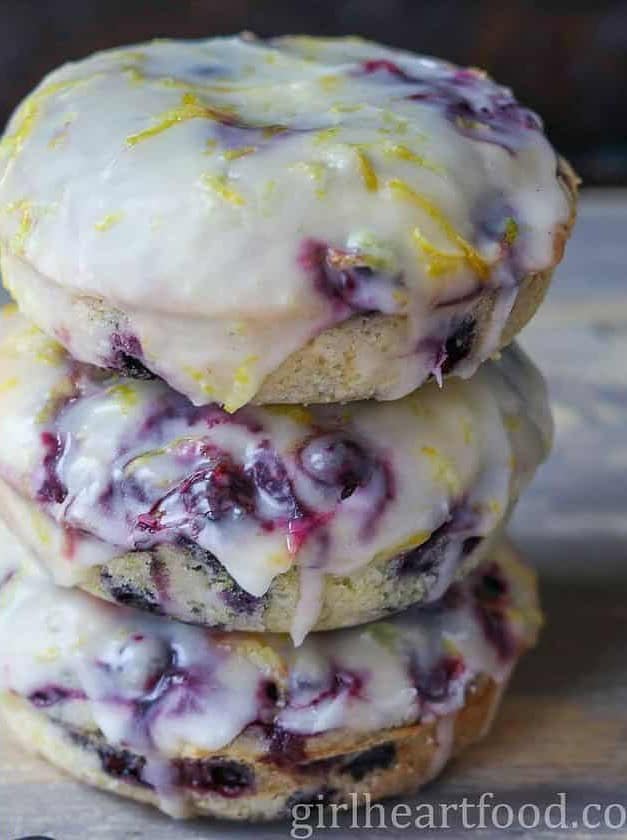 Baked Blueberry Donuts