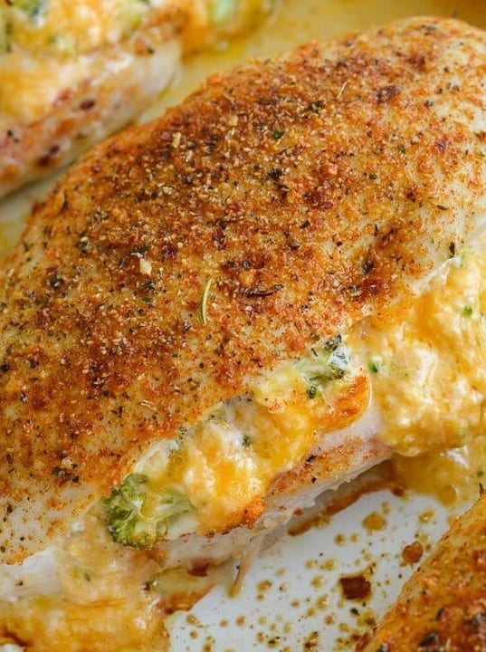 Broccoli and Cheese Stuffed Chicken Breasts