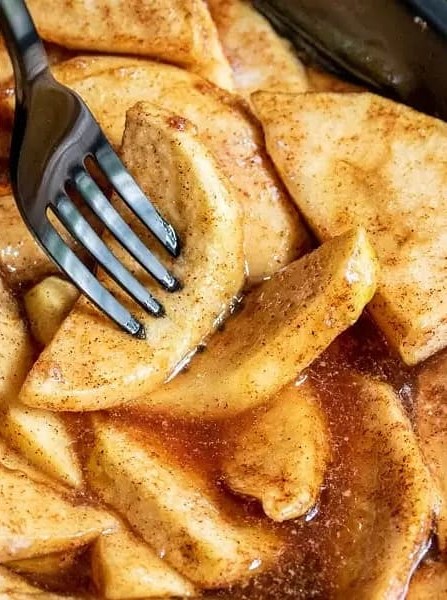 Cinnamon Sugar Baked Apple Slices