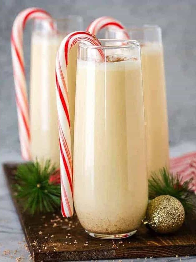 Chocolate Peppermint Eggnog Cocktail