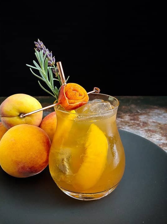 Peach Lavender Old Fashioned