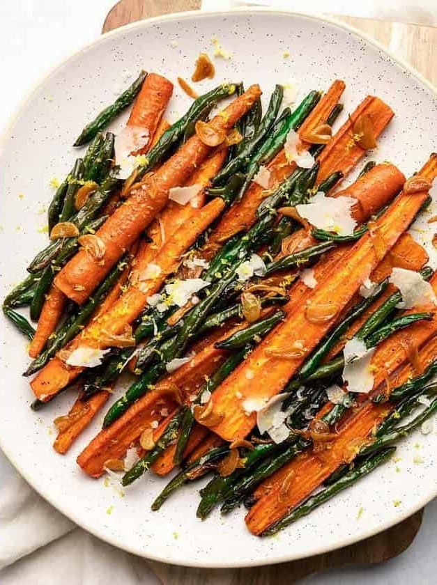 Roasted Green Beans and Carrots