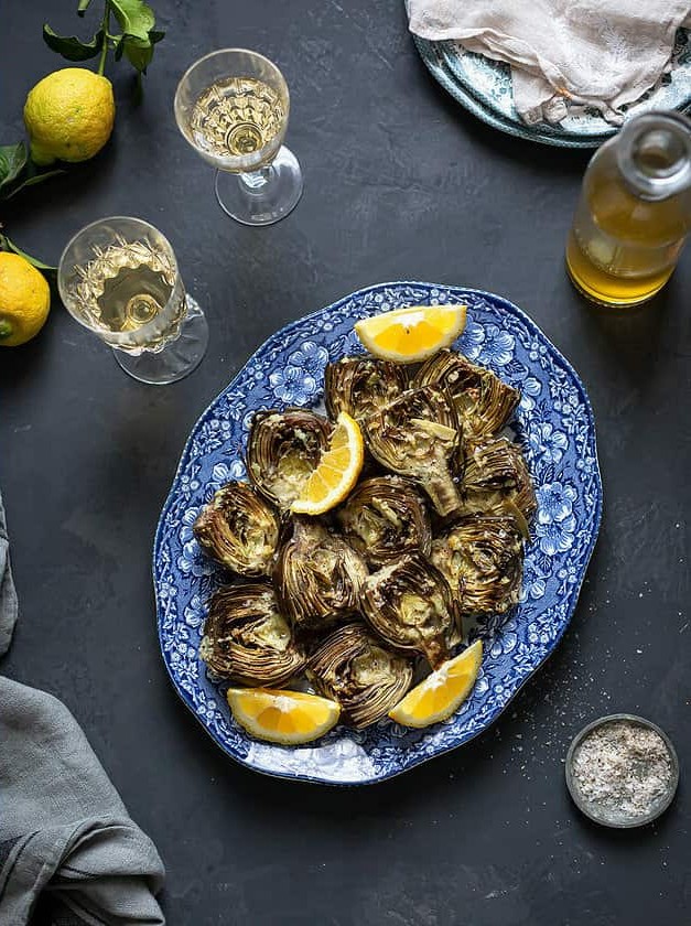 Garlic Roasted Artichokes