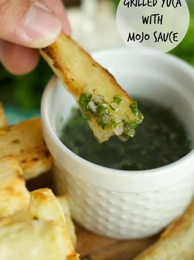 Grilled Yuca with Garlic Mojo Sauce