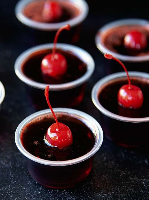 Cherry Fire Pepper Jello Shots