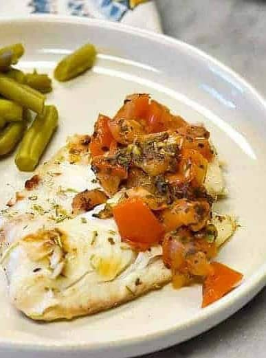 Tomato Basil Grilled Fish