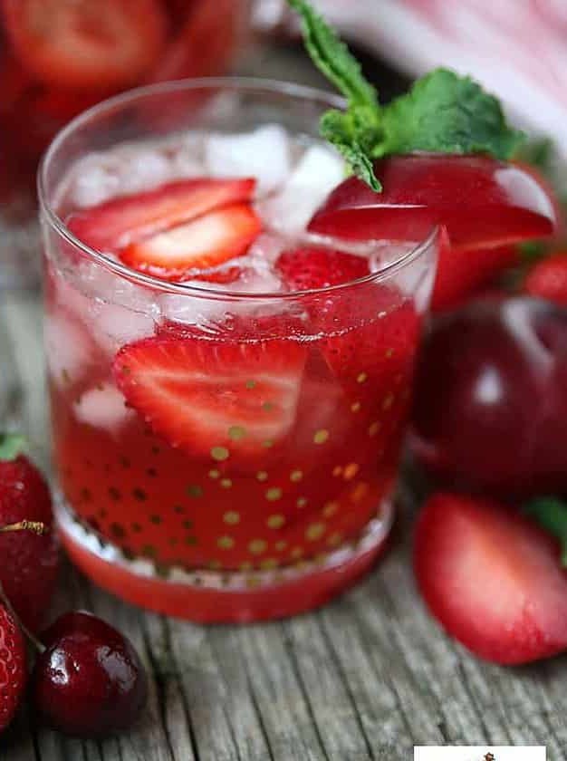 Strawberry Plum Rose Sangria