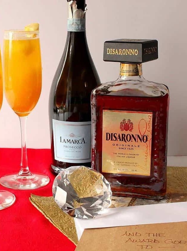 Golden Statue Prosecco Cocktail