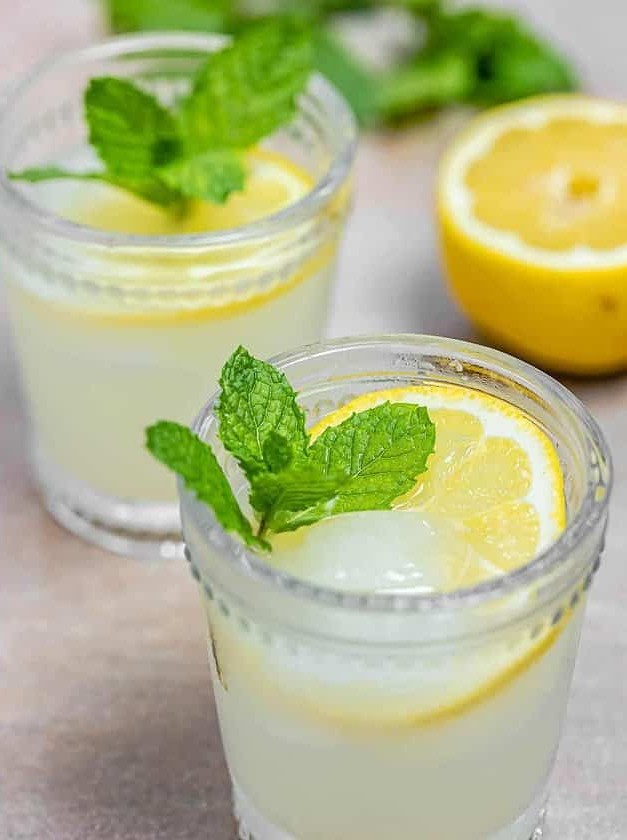 Simple Ouzo Drink With Lemon