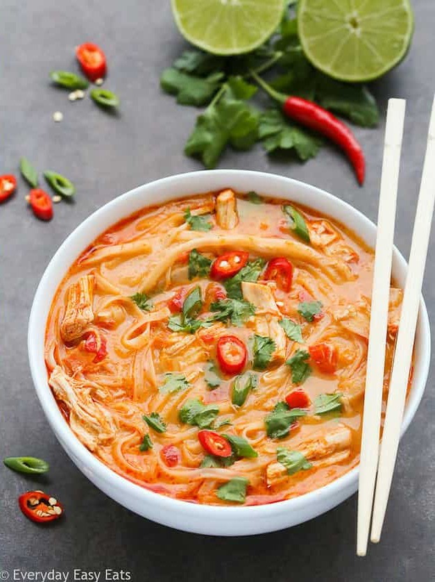 Thai Spicy Chicken Noodle Soup