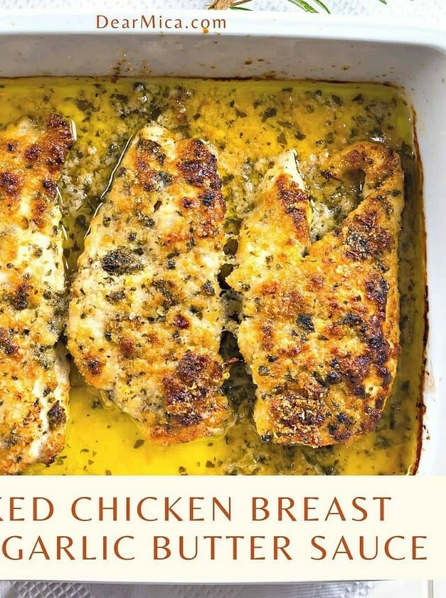 Baked Chicken Breast with Garlic Butter Sauce