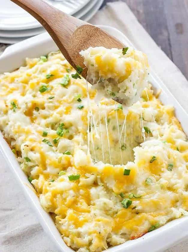 Skinny Cheesy Potato Casserole