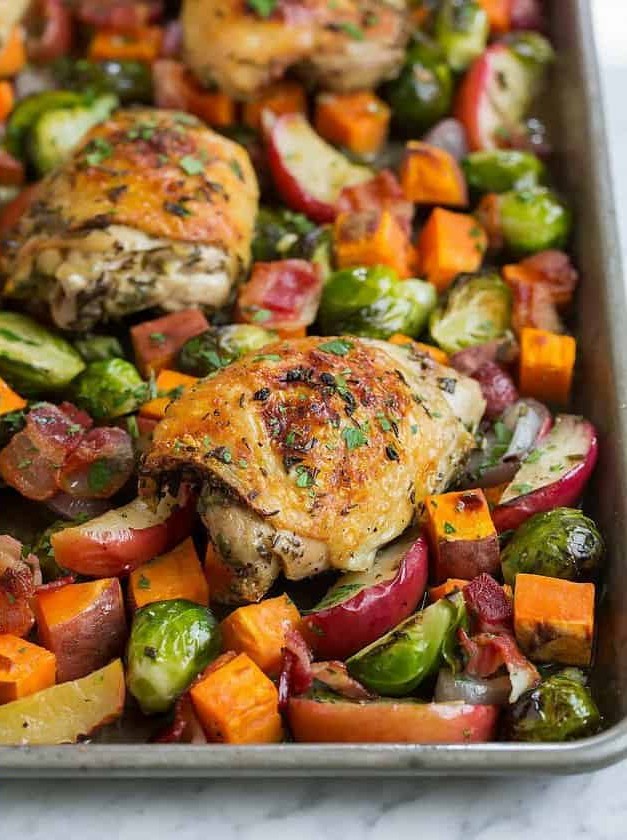 One Pan Autumn Chicken Dinner