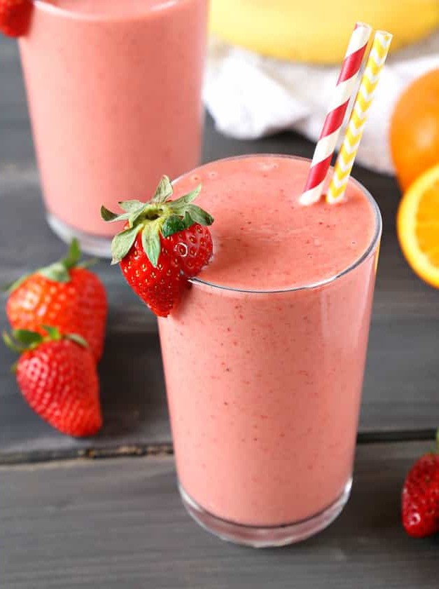 Strawberry Banana Orange Power Smoothie