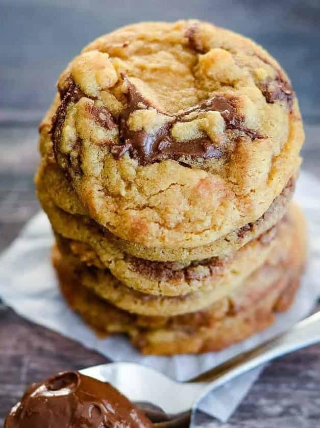 Nutella Swirl Peanut Butter Cookies